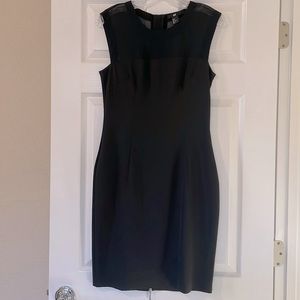 H&M ILLUSION ROUND NECK SLEEVELESS SHEATH DRESS